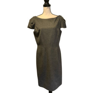 Gray Sheath Work Dress David Peck